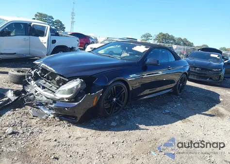 2015 BMW 6 Series 640I из США, поврежденный, VIN WBALW7C5XFD596101